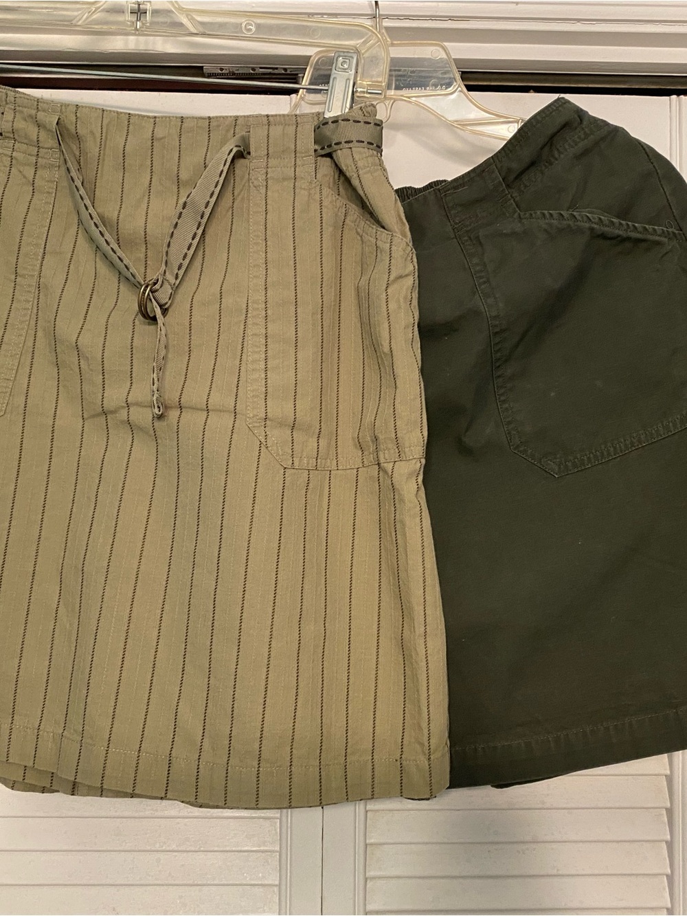 NWT- Two Pair of Skorts in Olive & Dark Olive